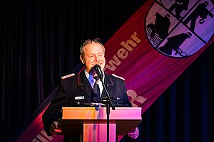 Ortsbrandmeister Thomas Landmann :: Redner bei der Jahrshauptversammlung 2021 der Ortsfeuerwehr Letter 